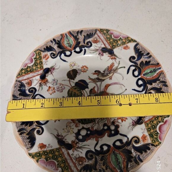 Masons C1850s Floral And Birds Ironstone Plate 9" - Picture 8 of 12